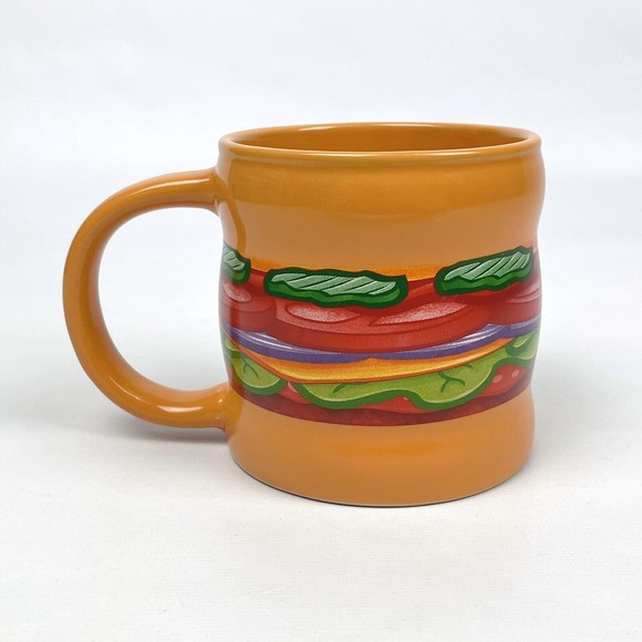 SpongeBob Krabby Patty 12 oz Coffee Mug Cup 2021 Frankford Candy LLC Nickelodeon - Picture 3 of 6